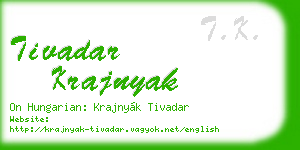 tivadar krajnyak business card